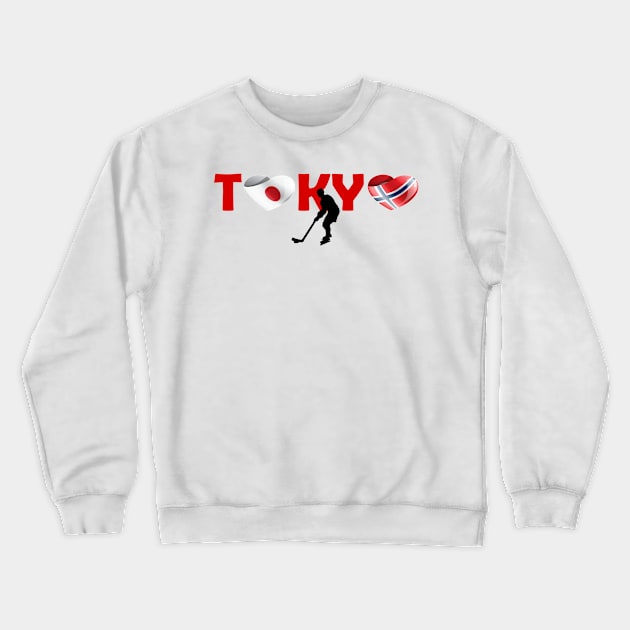 Sports games in Tokyo: Hockey team from Norway (NO) Crewneck Sweatshirt by ArtDesignDE